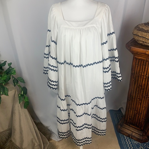 Lisa Marie Fernandez for Target Ric Rac Flare Sleeve Black and White Dress - Picture 4 of 16